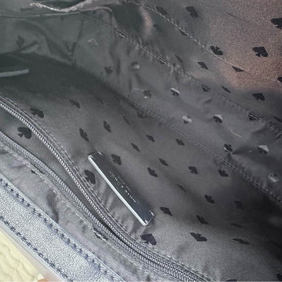 EUC Kate Spade Blue Leather Floral Chain Strap Bag - Picture 7 of 13